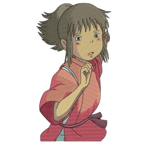 SPIRITED AWAY Anime Girl Embroidery Design 4 Sizes