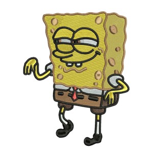 Spongbob Embroidery Design 4 Sizes