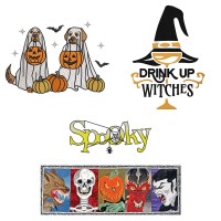 Spooky Halloween Embroidery Designs Bundle – 4 Designs, 11 Sizes