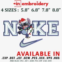 Stich Santa Boy Christmas Embroidery Design 4 Sizes