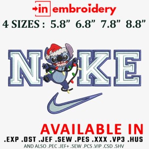 Stich Santa Boy Christmas Embroidery Design 4 Sizes