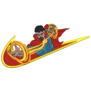 Swoosh Power DR STRANGE Embroidery Design 4 Sizes