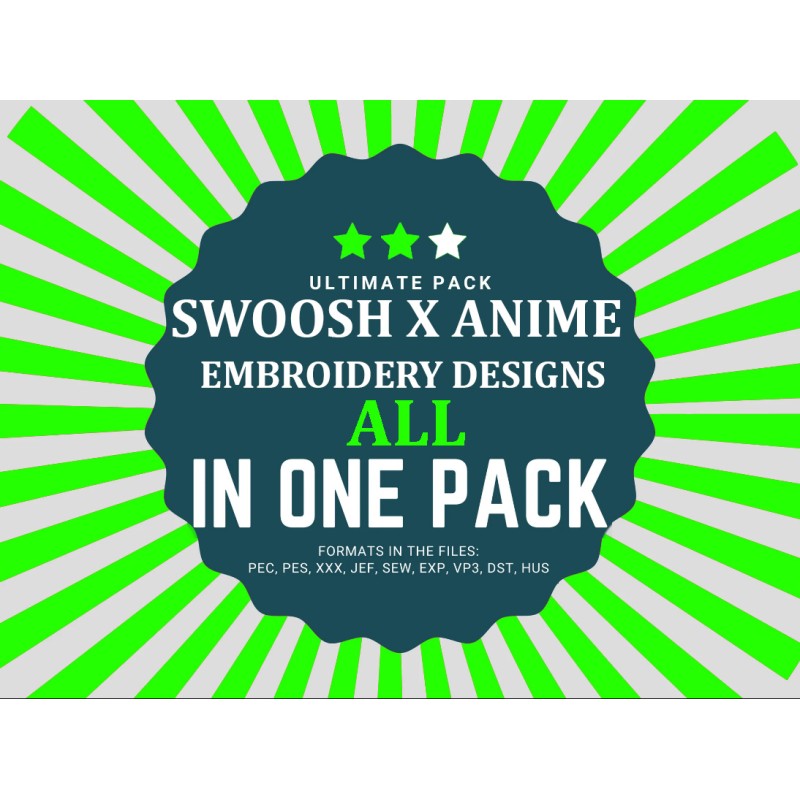 ENTIRE WEBSITE SWOOSH x ANIME EMBROIDERY PACK