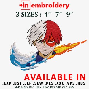 Swoosh x Todoroki Embroidery Design 3 Sizes