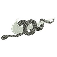 Swooch snake Embroidery Design 4 Sizes