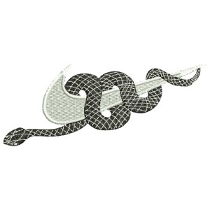 Swooch snake Embroidery Design 4 Sizes