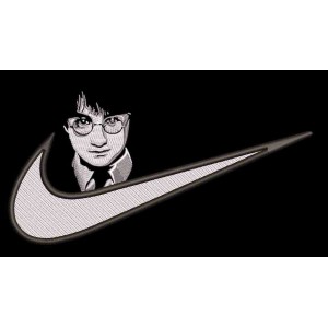 Swoosh Black  Harry Potter Embroidery 4 Sizes