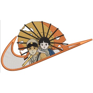 Swoosh x GRAVE OF THE FIREFLIES Embroidery Design 4 Sizes