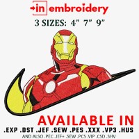 Swoosh x Iron Man Embroidery Design 3 Sizes