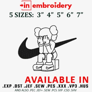 Swoosh x Kaws Embroidery Design 5 Sizes