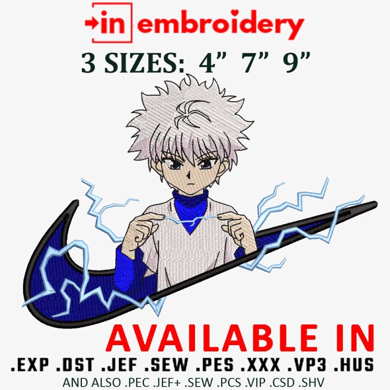 Swoosh x Killua Embroidery Design 3 Sizes