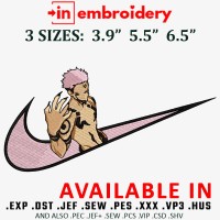 Swoosh x Sukuna Embroidery Design 3 Sizes