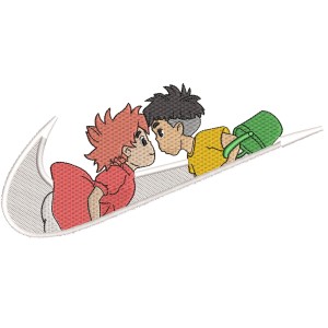 Swoosh x Ponyo Embroidery Design 4 Sizes