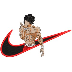 Swoosh x Baki Fit Embroidery Design 6 Sizes