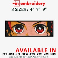 Tanjiro Eyes Embroidery Design 2 Sizes