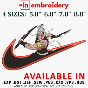 Swoosh x Tengen Embroidery Design 4 Sizes