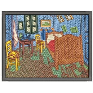 Vincent Van Gogh - The Bedroom Embroidery Design 2 Sizes