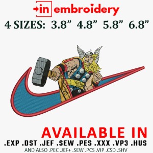 Swoosh x Thor Embroidery Design 4 Sizes