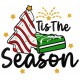 Tis The Season Embroidery Christmas Machine Embroidery Design 4 Sizes