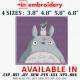 Totoro Frame Embroidery Design 4 Sizes