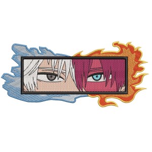 Todoroki Eyes Embroidery Design 4 Sizes