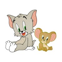 Tom and Jerry Embroidery Design 2 Sizes Free Download