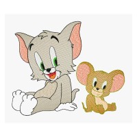 Tom Cat Tom and Jerry Embroidery Designs 2 Sizes