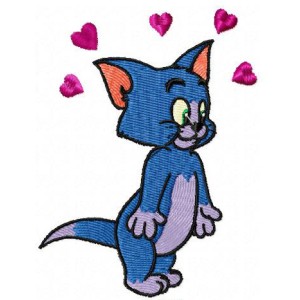 Tom and Mouse love Embroidery Design