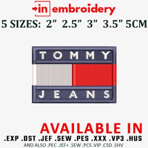 Tommy Jeans Embroidery Design 5 Sizes