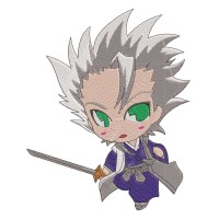 Toshiro Hitsugaya Chibi Embroidery Design 3 Sizes
