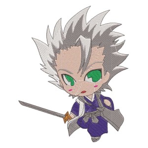 Toshiro Hitsugaya Chibi Embroidery Design 3 Sizes