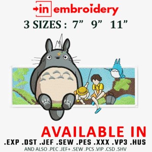 Totoro Embroidery Design 3 Sizes