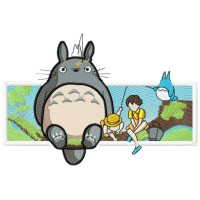 Totoro Embroidery Design 3 Sizes