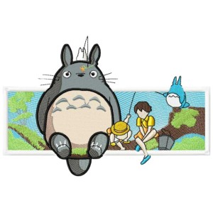 Totoro Embroidery Design 3 Sizes