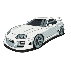 Toyota Supra MK4 4 Embroidery Design 6 Sizes