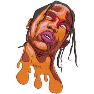 TRAVIS SCOTT Rapper Embroidery Design 5 Sizes