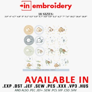 Under the Sea Embroidery Designs 18 Sizes Under the Sea Embroidery Designs 18 Sizes