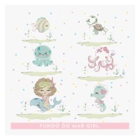 Under the Sea Girl Embroidery Designs 21 Sizes