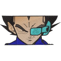 Vegeta Saiyan Sensor Embroidery Design 3 Sizes
