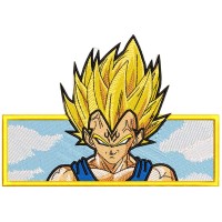 Vegeta Embroidery Design 3 Sizes