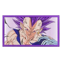 Vegeta Angry Purple Embroidery Design 3 Sizes