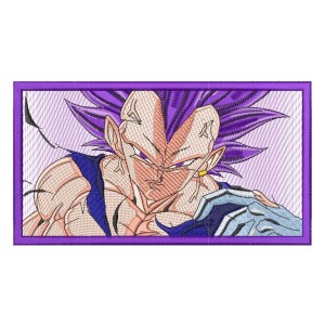 Vegeta Angry Purple Embroidery Design 3 Sizes