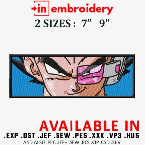 Vegeta Sensor Embroidery Design 2 Sizes