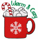 Warm and Cozy Christmas Machine Embroidery Design 4 Sizes