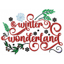 Winter Wonderland Christmas machine Embroidery Design 4 Sizes