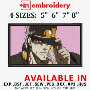  Jotaro Stand Embroidery Design 4 Sizes