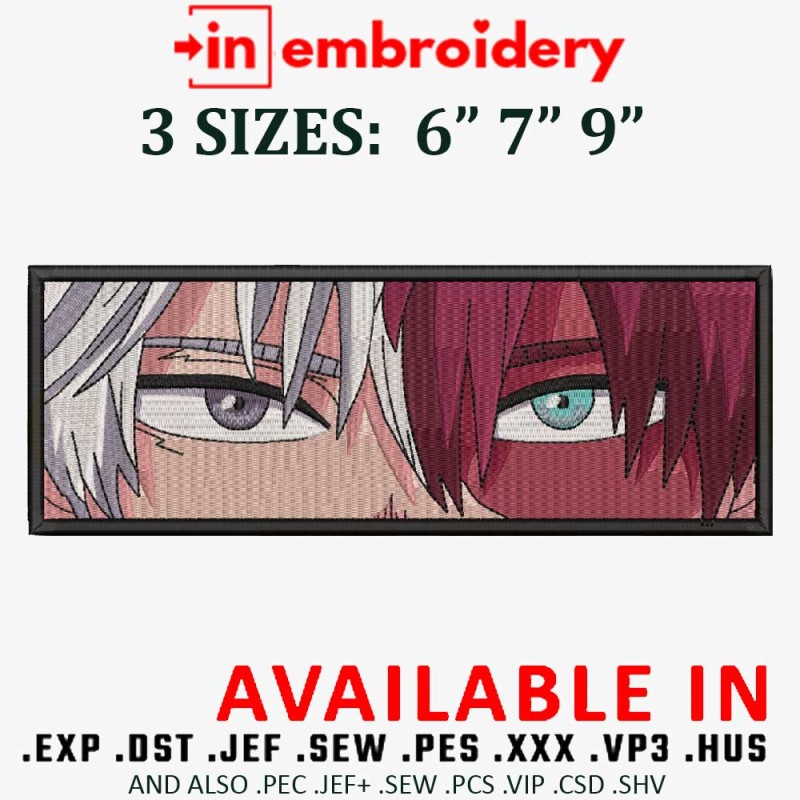 Shoto Eyes Embroidery Design 3 Sizes