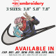 Swoosh x Yuji Embroidery Design 3 Sizes