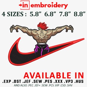 Swoosh x Hanma Yujiro Embroidery Design 4 Sizes