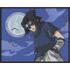 Sasuke Moon Embroidery Design 4 Sizes